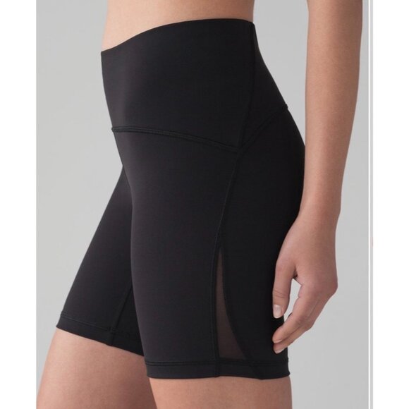 lululemon athletica Pants - Lululemon Short Size 4 Black Train Times 6” w/ Mesh Side Detail High Rise W7ADPS
